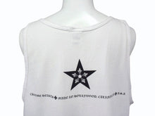 画像をギャラリービューアに読み込む, CHROME HEARTS クロムハーツ タンクトップ ノースリーブ 5Pスター U.S.A製 コットン ホワイト ブラック サイズM 美品 中古 4b003352