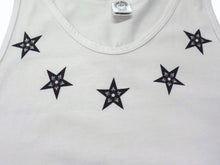 画像をギャラリービューアに読み込む, CHROME HEARTS クロムハーツ タンクトップ ノースリーブ 5Pスター U.S.A製 コットン ホワイト ブラック サイズM 美品 中古 4b003352
