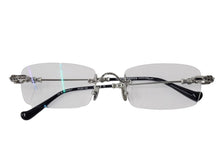 画像をギャラリービューアに読み込む, 極美品 CHROME HEARTS クロムハーツ PILLS III メガネ シルバー925 55☐20-144 アイウェア フローラル CHプラス スクエア シルバー金具 中古 4b003357