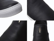 画像をギャラリービューアに読み込む, 極美品 CHROME HEARTS クロムハーツ スニーカー スリッポン ダガー CHプラス レザー ラバー サイズ43 シルバー金具 ブラック 中古 4b003358