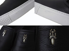 画像をギャラリービューアに読み込む, 極美品 CHROME HEARTS クロムハーツ スニーカー スリッポン ダガー CHプラス レザー ラバー サイズ43 シルバー金具 ブラック 中古 4b003358