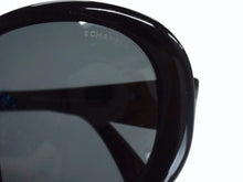 画像をギャラリービューアに読み込む, CHANEL シャネル キルティング ココマーク サングラス ブラック プラスチック 56☐17 5188 アイウェア 小物 ロゴ オーバル 美品 中古 4b003362