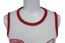 画像をギャラリービューアに読み込む, DOLCE&amp;GABBANA ドルチェ＆ガッバーナ タンクトップ ノースリーブ ブランドロゴ コットン ホワイト レッド サイズ26/40 美品 中古 4b003363