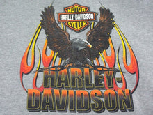 画像をギャラリービューアに読み込む, HARLEY DAVIDSON ハーレーダビッドソン ノースリーブTシャツ COLONIAL グレー ブラウン レッド イエロー サイズ2XL 美品 中古 4b003370