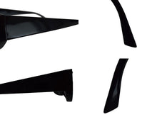 画像をギャラリービューアに読み込む, BALENCIAGA バレンシアガ SHIELD RECTANGLE サングラス ブラック プラスチック ロゴ アイウェア スクエア 99☐1-140 BB0080S シルバー金具 美品 中古 4b003371