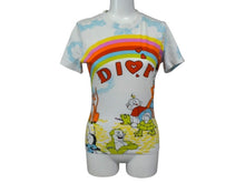 画像をギャラリービューアに読み込む, Christian Dior クリスチャンディオール ガリアーノ期 総柄プリント Ｔシャツ 2P12155023 コットン ホワイト サイズ6 美品 中古 4b003382