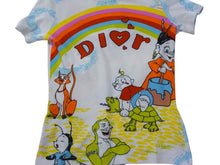 画像をギャラリービューアに読み込む, Christian Dior クリスチャンディオール ガリアーノ期 総柄プリント Ｔシャツ 2P12155023 コットン ホワイト サイズ6 美品 中古 4b003382