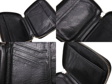 画像をギャラリービューアに読み込む, CHROME HEARTS クロムハーツ バンクローバーセメタリクロスラウンドジップレザーウォレット 二つ折り財布 レザー シルバー925 ブラック 美品 中古 4b003383