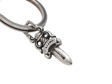 画像をギャラリービューアに読み込む, CHROME HEARTS クロムハーツ ダガー スプリットキーリング キーホルダー チャーム 重量約10.9g シルバー925 良品 中古 4b003385