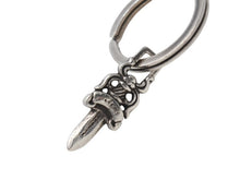 画像をギャラリービューアに読み込む, CHROME HEARTS クロムハーツ ダガー スプリットキーリング キーホルダー チャーム 重量約10.9g シルバー925 良品 中古 4b003385