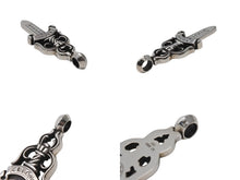 画像をギャラリービューアに読み込む, 極美品 CHROME HEARTS クロムハーツ Large Dagger ラージ ダガーペンダント チャーム 重量約38.1g .925刻印 シルバー925 中古 4b003387