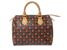 画像をギャラリービューアに読み込む, 極美品 LOUIS VUITTON ルイヴィトン モノグラムチェリー スピーディ25 ハンドバッグ M95009 村上隆 ブラウン 中古 4b003388