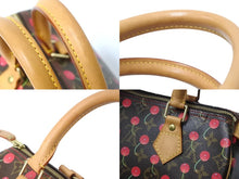 画像をギャラリービューアに読み込む, 極美品 LOUIS VUITTON ルイヴィトン モノグラムチェリー スピーディ25 ハンドバッグ M95009 村上隆 ブラウン 中古 4b003388