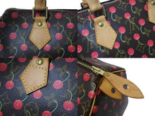画像をギャラリービューアに読み込む, 極美品 LOUIS VUITTON ルイヴィトン モノグラムチェリー スピーディ25 ハンドバッグ M95009 村上隆 ブラウン 中古 4b003388