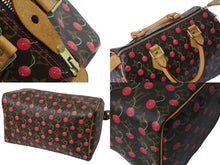 画像をギャラリービューアに読み込む, 極美品 LOUIS VUITTON ルイヴィトン モノグラムチェリー スピーディ25 ハンドバッグ M95009 村上隆 ブラウン 中古 4b003388