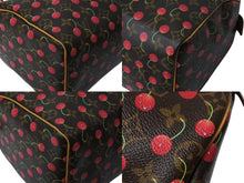 画像をギャラリービューアに読み込む, 極美品 LOUIS VUITTON ルイヴィトン モノグラムチェリー スピーディ25 ハンドバッグ M95009 村上隆 ブラウン 中古 4b003388