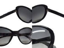 画像をギャラリービューアに読み込む, CHANEL シャネル ツイード サングラス ブラック プラスチック アイウェア ココマーク 小物 56☐17 5241 シルバー金具 美品 中古 4b003395