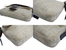 画像をギャラリービューアに読み込む, FENDI フェンディ マンマバケット ワンショルダーバッグ 33492 26424 003 キャンバス レザー アイボリー ブラウン 美品 中古 4b003397