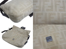 画像をギャラリービューアに読み込む, FENDI フェンディ マンマバケット ワンショルダーバッグ 33492 26424 003 キャンバス レザー アイボリー ブラウン 美品 中古 4b003397