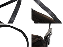 画像をギャラリービューアに読み込む, FENDI フェンディ マンマバケット ワンショルダーバッグ ズッカ柄 キャンバス レザー ブラウン ブラックメタル金具 美品 中古 4b003401