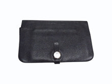 Load image into Gallery viewer, HERMES エルメス ドゴンGM 2つ折り長財布 ロングウォレット ◻︎K刻印 ドゴンデュオトゴ トリヨンクレマンス ブラック 良品 中古 4b003402
