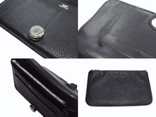 Load image into Gallery viewer, HERMES エルメス ドゴンGM 2つ折り長財布 ロングウォレット ◻︎K刻印 ドゴンデュオトゴ トリヨンクレマンス ブラック 良品 中古 4b003402