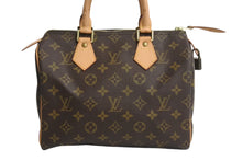 Load image into Gallery viewer, LOUIS VUITTON ルイヴィトン スピーディー25 ハンドバック M41528 モノグラム PVC レザー ブラウン ゴールド金具 美品 中古 4b003404
