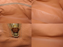 画像をギャラリービューアに読み込む, CELINE セリーヌ マカダム柄 ハンドバッグ ベージュ ブラウン PVC レザー ミニボストン ロゴ 鞄 ゴールド金具 美品 中古 4b003405