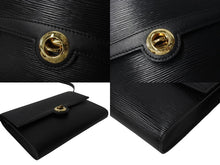 画像をギャラリービューアに読み込む, LOUIS VUITTON ルイヴィトン アルシュ ショルダーバッグ クラッチバッグ M52572 エピレザー ブラック ゴールド金具 美品 中古 4b003407