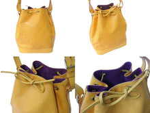 Load image into Gallery viewer, LOUIS VUITTON ルイヴィトン ノエ ショルダーバッグ エピレザー M44009 イエロー パープル ゴールド金具 良品 中古 4b003414