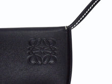 画像をギャラリービューアに読み込む, 極美品 LOEWE ロエベ ヒールポーチ ミニ ショルダーストラップ付きコインケース 小物 スペイン製 レザー ブラック 中古 4b003421