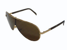 画像をギャラリービューアに読み込む, GUCCI グッチ GG柄 サングラス ブラウン アイウェア 小物 GG1650 ゴールド金具 ティアドロップ ロゴ 美品 中古 4b003423