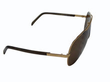 画像をギャラリービューアに読み込む, GUCCI グッチ GG柄 サングラス ブラウン アイウェア 小物 GG1650 ゴールド金具 ティアドロップ ロゴ 美品 中古 4b003423
