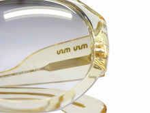 Load image into Gallery viewer, MIUMIU ミュウミュウ サングラス アイウェア SMU10IA サイズ55◻︎18 135 クリアイエロー ゴールド 美品 中古 4b003427