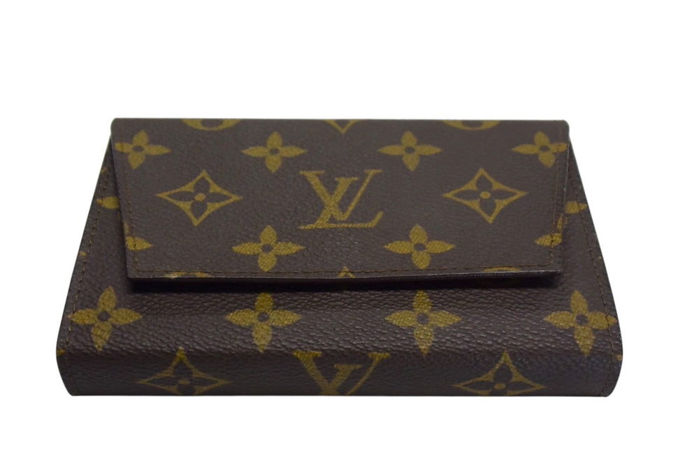 LOUIS VUITTON Card case with playing cards Monogram canvas M58648 Brown Gold hardware Good condition Used 4b003430