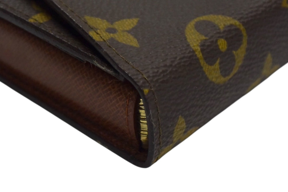 LOUIS VUITTON ルイヴィトン トランプ付きカードケース モノグラムキャンバス M58648 ブラウン ゴールド金具 美品 中古 4b003430
