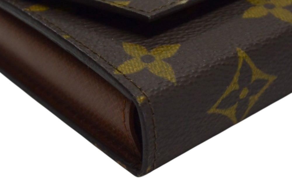 LOUIS VUITTON ルイヴィトン トランプ付きカードケース モノグラムキャンバス M58648 ブラウン ゴールド金具 美品 中古 4b003430