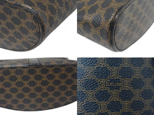 画像をギャラリービューアに読み込む, CELINE セリーヌ ハンドバッグ ミニバッグ ショルダーバッグ バニティ マカダム柄 レザー ブラック ブラウン 美品 中古 4b003432