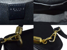 画像をギャラリービューアに読み込む, CELINE セリーヌ ハンドバッグ ミニバッグ ショルダーバッグ バニティ マカダム柄 レザー ブラック ブラウン 美品 中古 4b003432