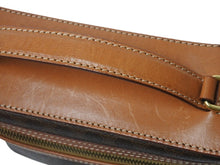 画像をギャラリービューアに読み込む, CELINE セリーヌ マカダム柄 ハンドバッグ バニティバック 化粧ポーチ PVC レザー DM95 ブラウン ゴールド金具 美品 中古 4b003433