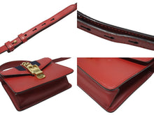画像をギャラリービューアに読み込む, GUCCI グッチ シルヴィ ミニ 2WAY ハンドバッグ ショルダーバッグ 470270 レザー レッド ネイビー ゴールド金具 美品 中古 4b003445