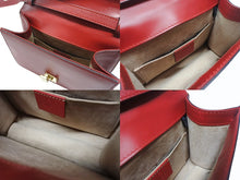 画像をギャラリービューアに読み込む, GUCCI グッチ シルヴィ ミニ 2WAY ハンドバッグ ショルダーバッグ 470270 レザー レッド ネイビー ゴールド金具 美品 中古 4b003445