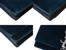 Load image into Gallery viewer, SAINT LAURENT サンローラン ケイト タッセル ベルベット チェーンウォレット 491521 ショルダーバッグ ラインストーン カサンドラロゴ グリーン 美品 中古 4b003446