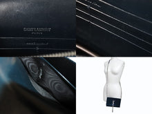 Load image into Gallery viewer, SAINT LAURENT サンローラン ケイト タッセル ベルベット チェーンウォレット 491521 ショルダーバッグ ラインストーン カサンドラロゴ グリーン 美品 中古 4b003446