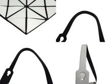 画像をギャラリービューアに読み込む, BAOBAO ISSEY MIYAKE バオバオイッセイミヤケ ロックマットトートバッグ BB55-AG053 ポリエステル PVC ホワイト 美品 中古 4b003447