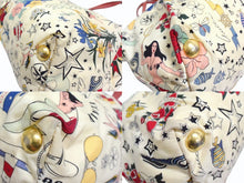 画像をギャラリービューアに読み込む, GUCCI グッチ ショルダーバッグ トートバッグ ビーチショッパー 207292 ナイロン アイボリー レッド マルチカラー 美品 中古 4b003449
