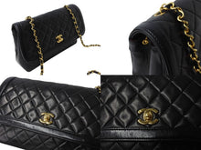 Load image into Gallery viewer, CHANEL シャネル マトラッセ Sフラップ Sチェーンショルダーバッグ 1番台 ココマーク ラムスキン ブラック ゴールド金具 美品 中古 4b003453
