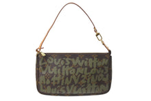 Load image into Gallery viewer, LOUIS VUITTON ルイヴィトン ポシェットアクセソワールモノグラムグラフィティ M92191 ハンドバッグ カーキ 美品 中古 4b003454