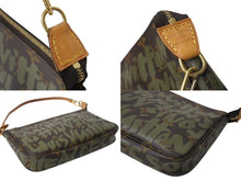 Load image into Gallery viewer, LOUIS VUITTON ルイヴィトン ポシェットアクセソワールモノグラムグラフィティ M92191 ハンドバッグ カーキ 美品 中古 4b003454
