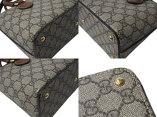 画像をギャラリービューアに読み込む, GUCCI グッチ 2WAYバッグ ハンドバッグ ショルダーバッグ GGスプリームキャンバス レザー ブラウン ベージュ 美品 中古 4b003455